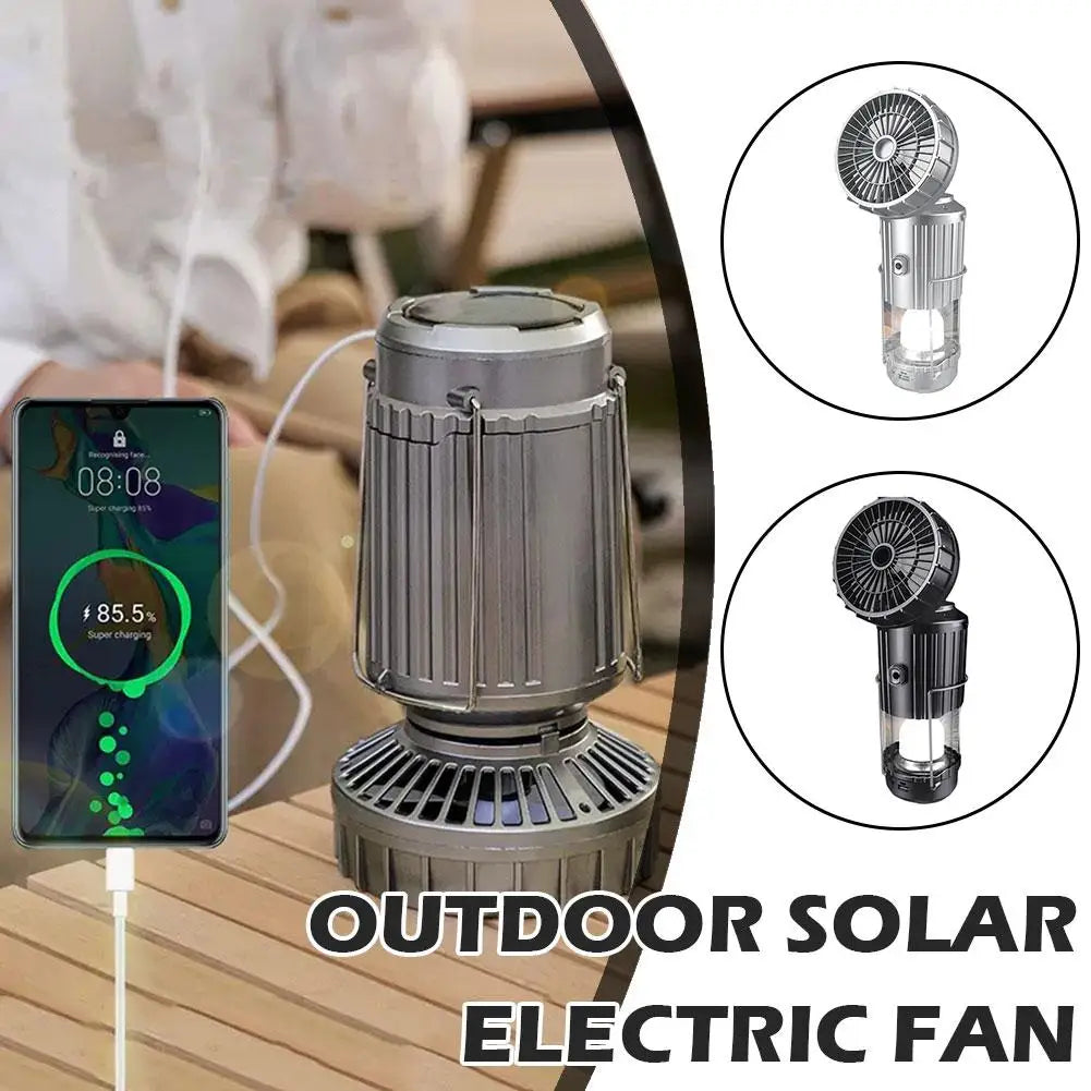 Solar Powered Rechargeable Fan