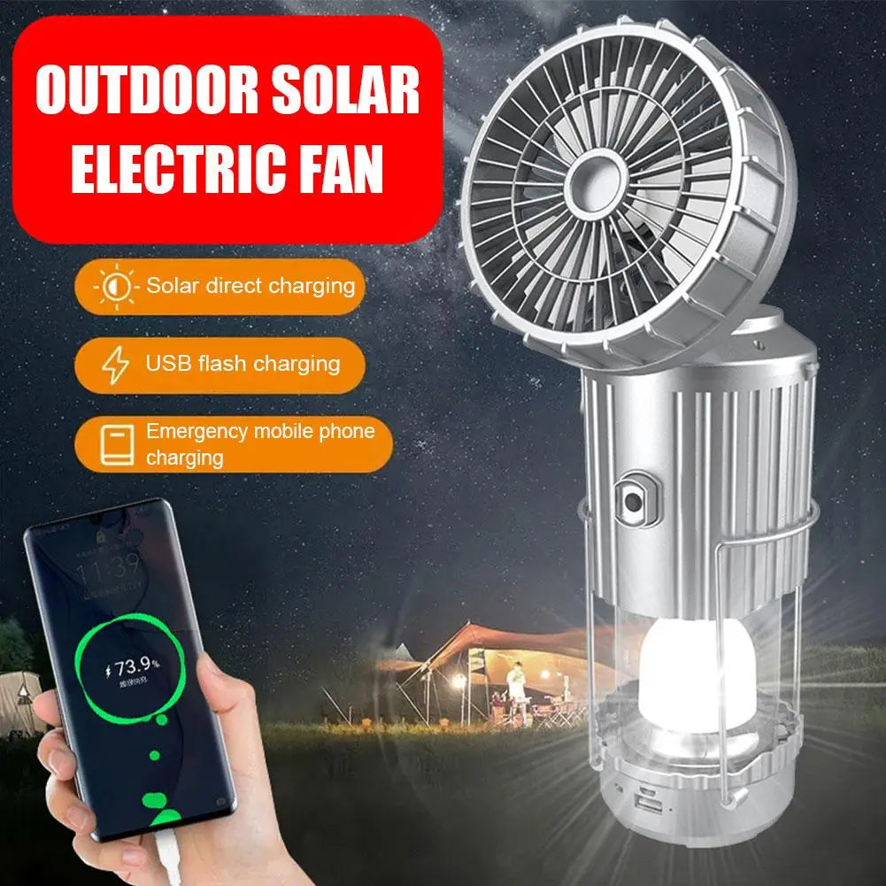 Solar Powered Rechargeable Fan